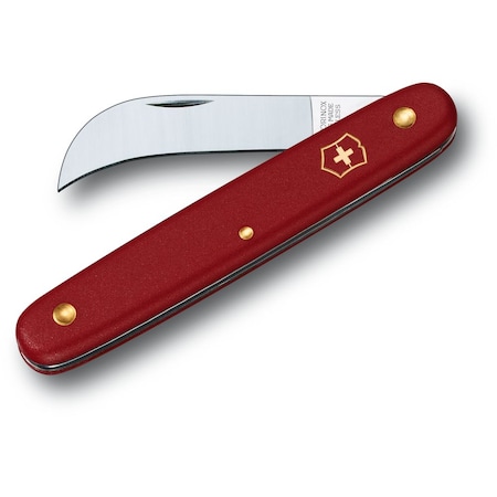 Swiss Army Brands 2024 Victorinox Kitchen Flora Knife, Curved 4In Blade, Red Handle VIC-3.9060